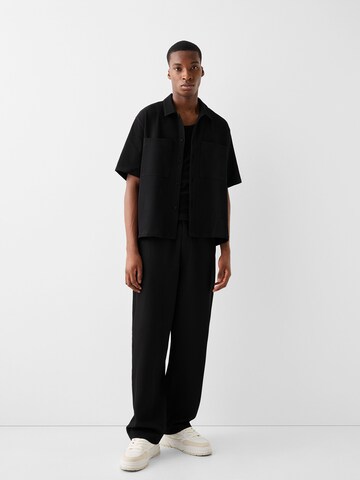 Bershka Wide leg Trousers in Black