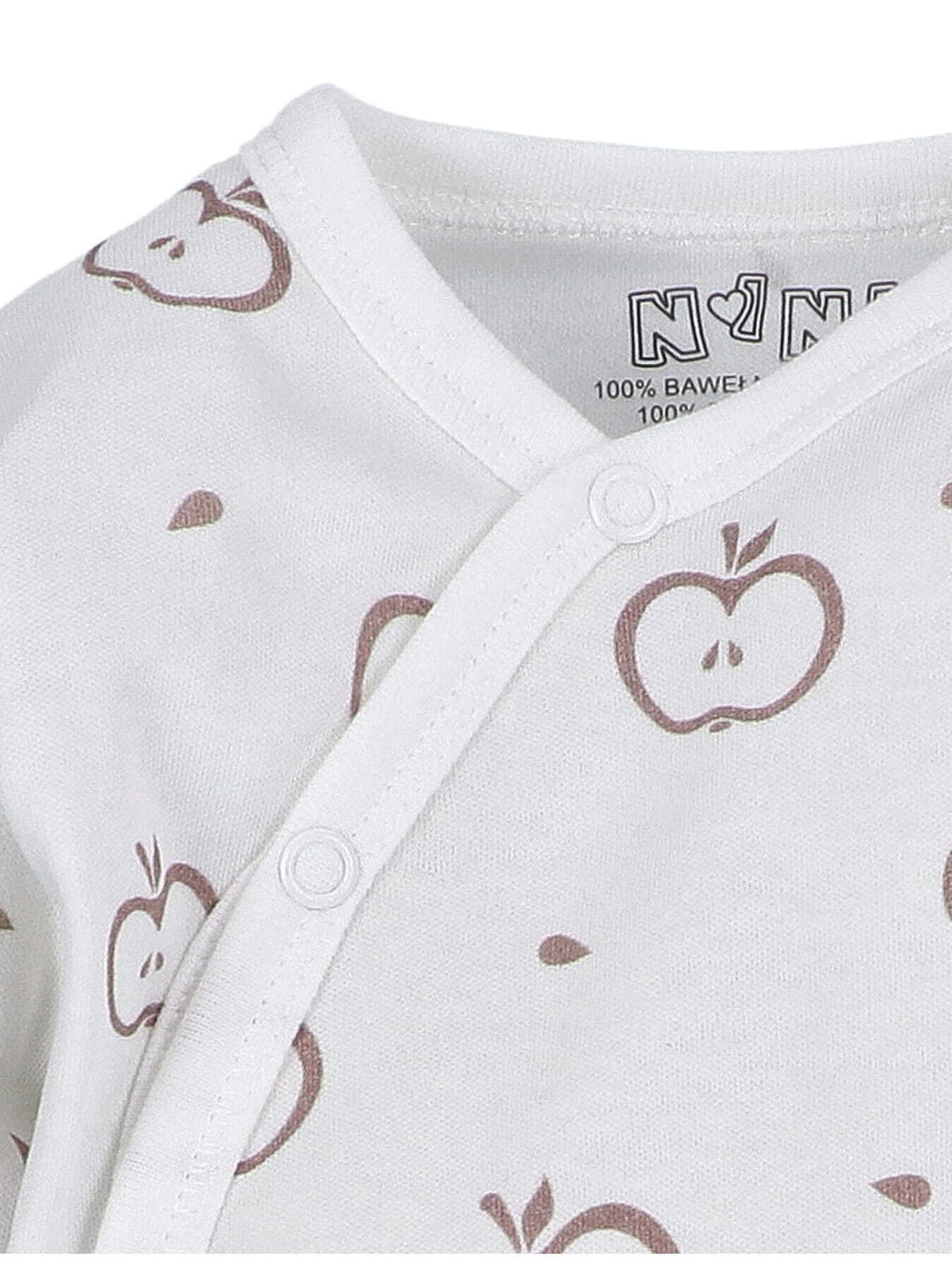 NINI Rompertje/body 'Sweets Apples' in Wit