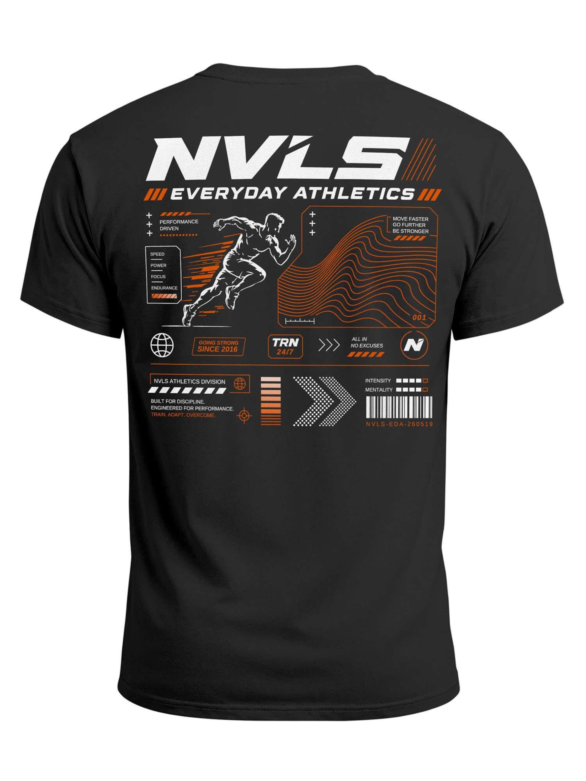 Neverless Shirt 'Everyday Athletics' in Black: front