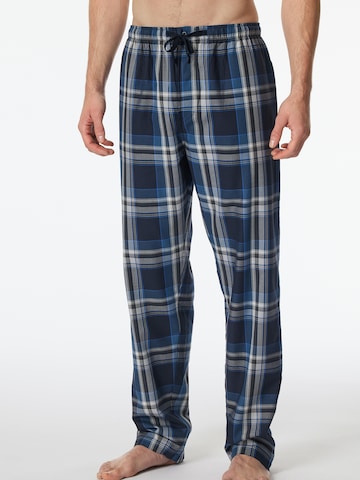 SCHIESSER Pajama pants 'Mix+Relax' in Blue: front