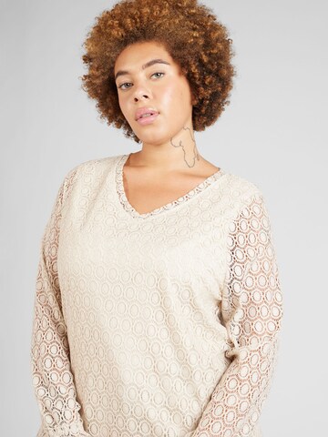 ONLY Carmakoma Blouse 'EMILA' in Beige