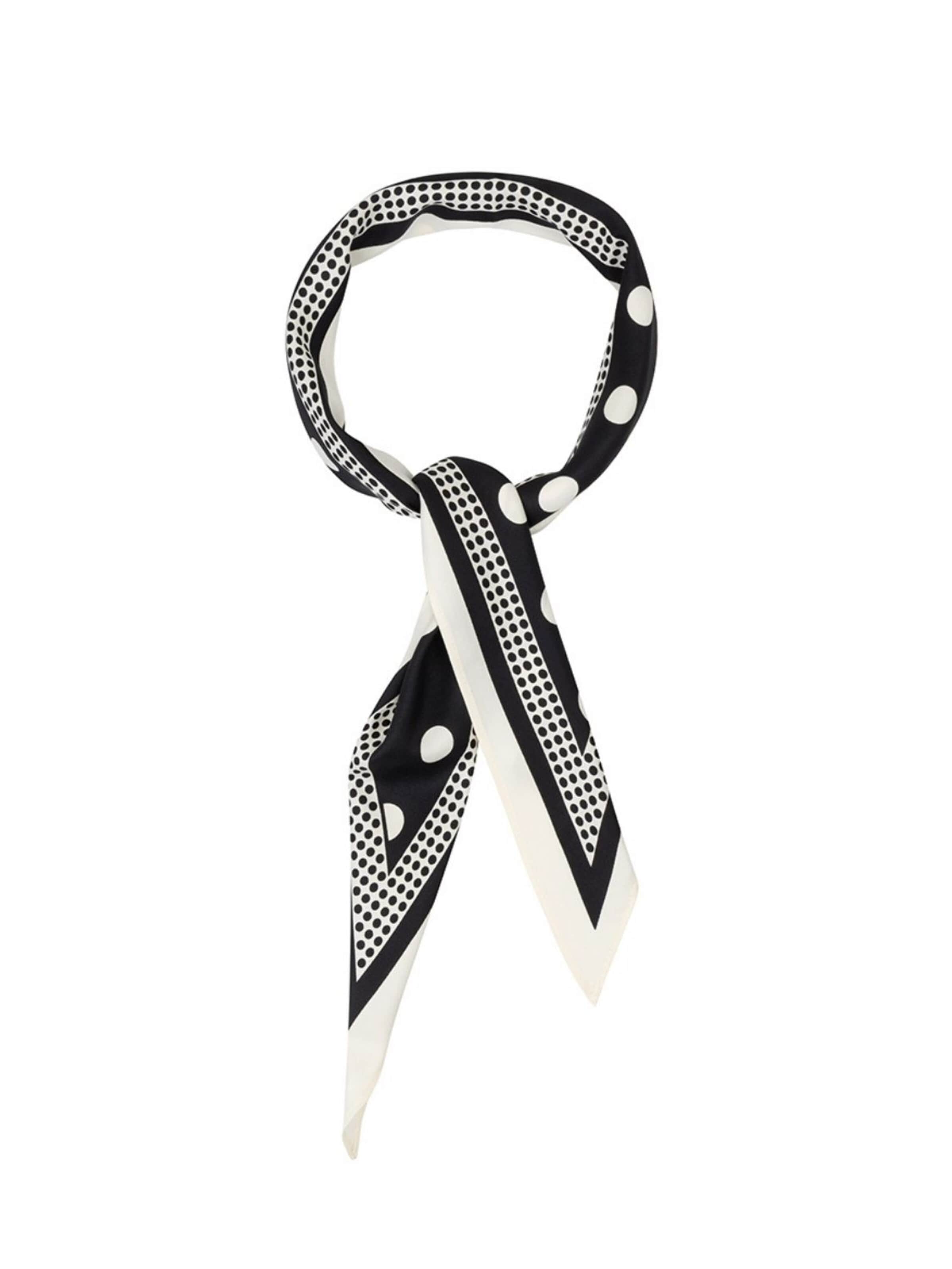 Club Manhattan Tube Scarf 'Dottie Dot Scarf' in Black: front