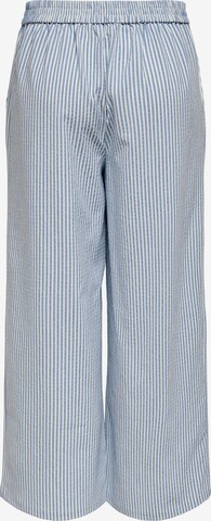 ONLY - Perna larga Calças com pregas em azul