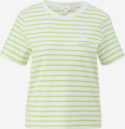 s.Oliver T-shirt i ljusgrön / vit, Produktvy