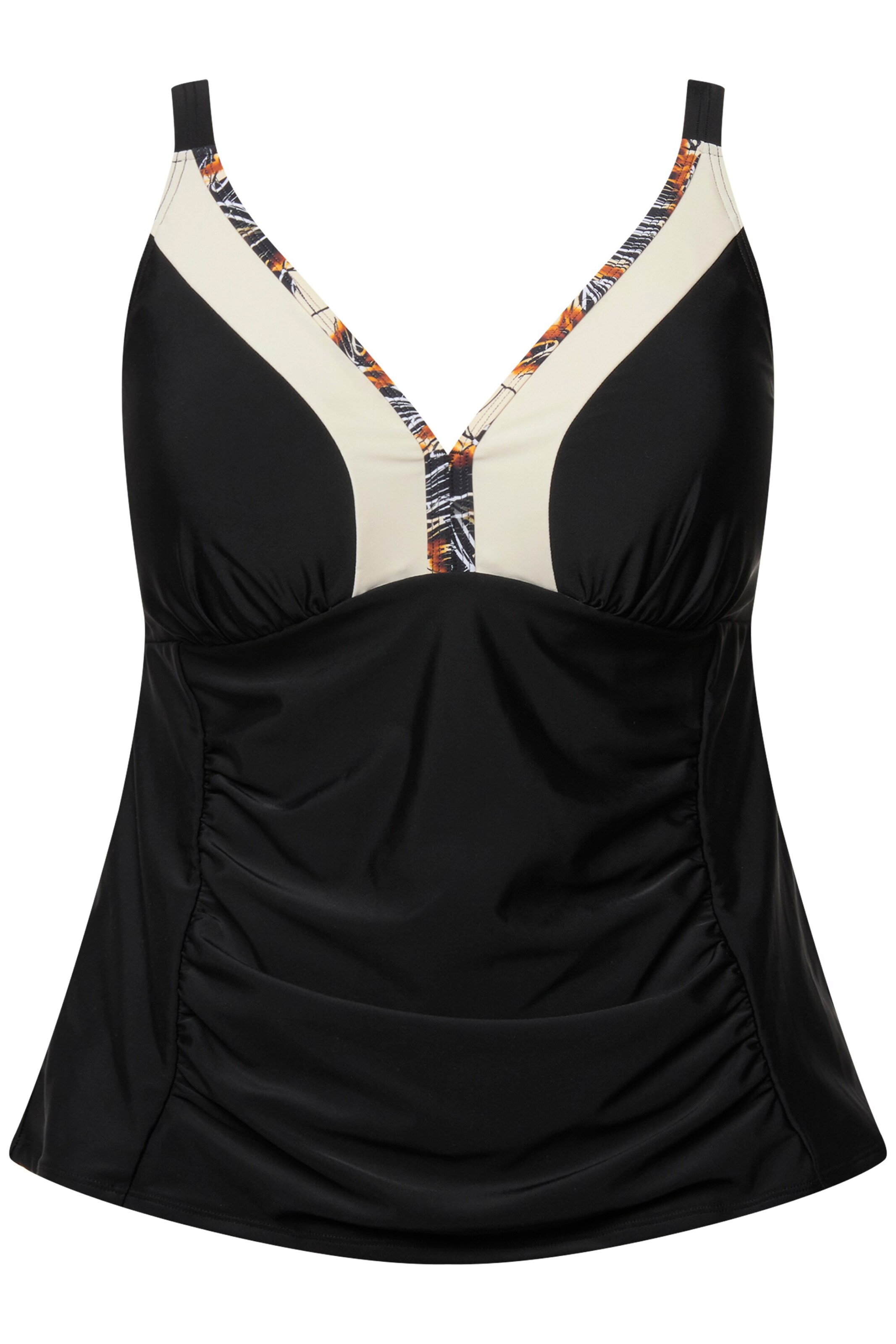 Ulla Popken Bustier Tankini in Zwart