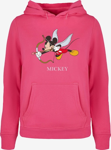 ABSOLUTE CULT Sweatshirt 'Mickey Mouse - Love Cherub' in Roze: voorkant