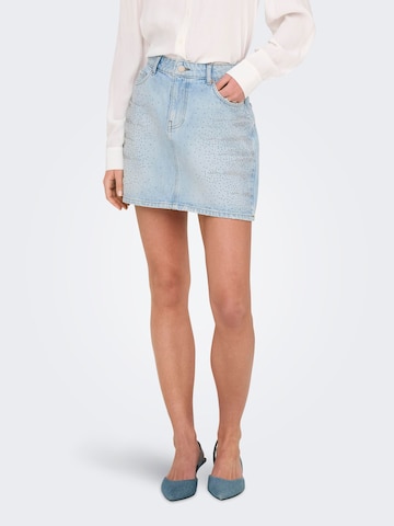 Jupe 'ONLStella' ONLY en bleu : devant