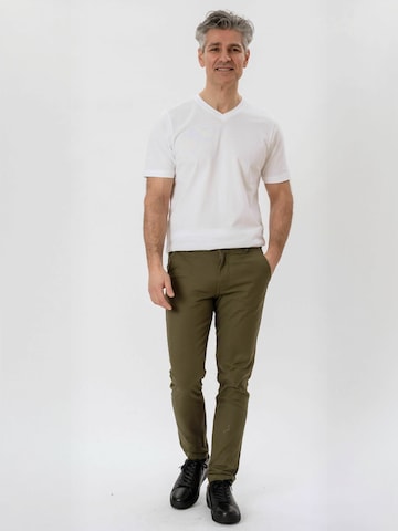 TEESHOPPEN Regular Trousers ' Structure ' in Green: front