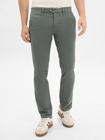 Finshley & Harding Slim fit Chino Pants 'Dylan' in Green: front