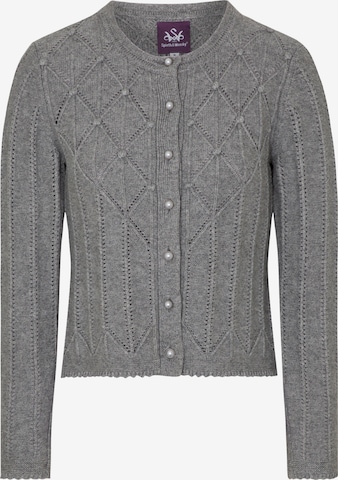 SPIETH & WENSKY Knit Cardigan 'Funkie' in Grey: front