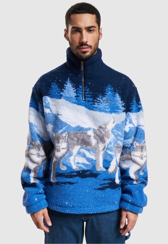 Pull-over Karl Kani en bleu : devant