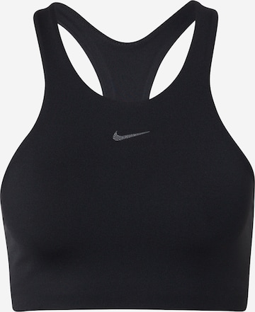 NIKE Bustier Športni nederček 'Alate' | črna barva: sprednja stran