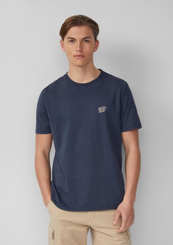 T-Shirt QS en bleu : devant