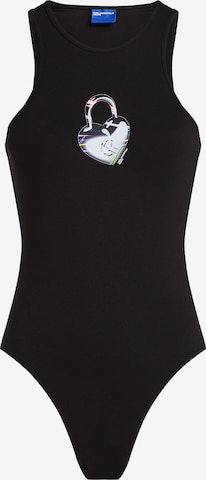 Tricou body 'Love' de la KARL LAGERFELD JEANS pe negru: față