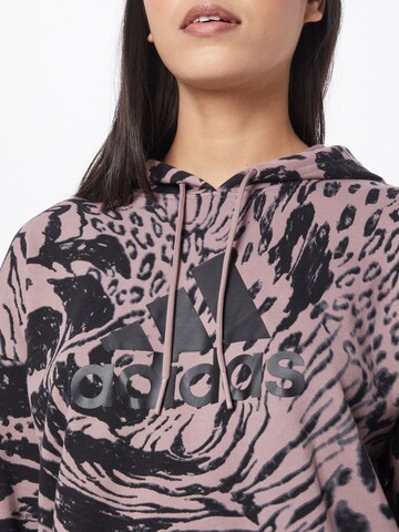 ADIDAS SPORTSWEAR Sportsweatshirt 'Future Icons Animal Print' in Braun