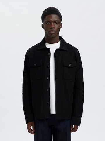 SELECTED Tussenjas 'SLHOLIVER' in Zwart: voorkant