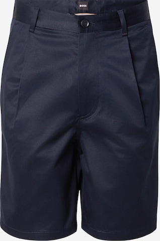 BOSSregular Hlače s naborima 'C-Kai-DPLL' - plava boja: prednji dio