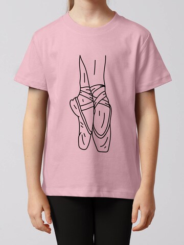 watabout.kids T-Shirt 'Ballett Spitze' in Pink: Vorderseite