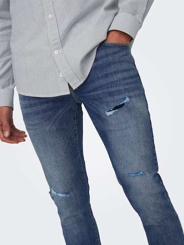 Only & Sons Normalny krój Jeansy w kolorze niebieski