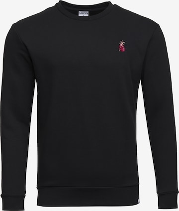 Mikon Sweatshirt 'Herz' in Black: front