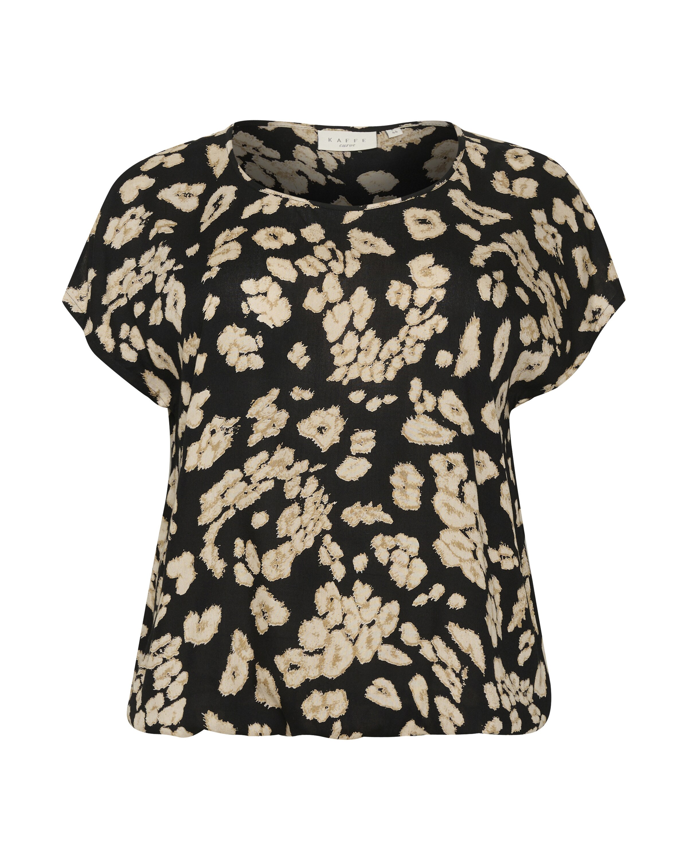 KAFFE CURVE Блузка 'Bella' в Черный: спереди