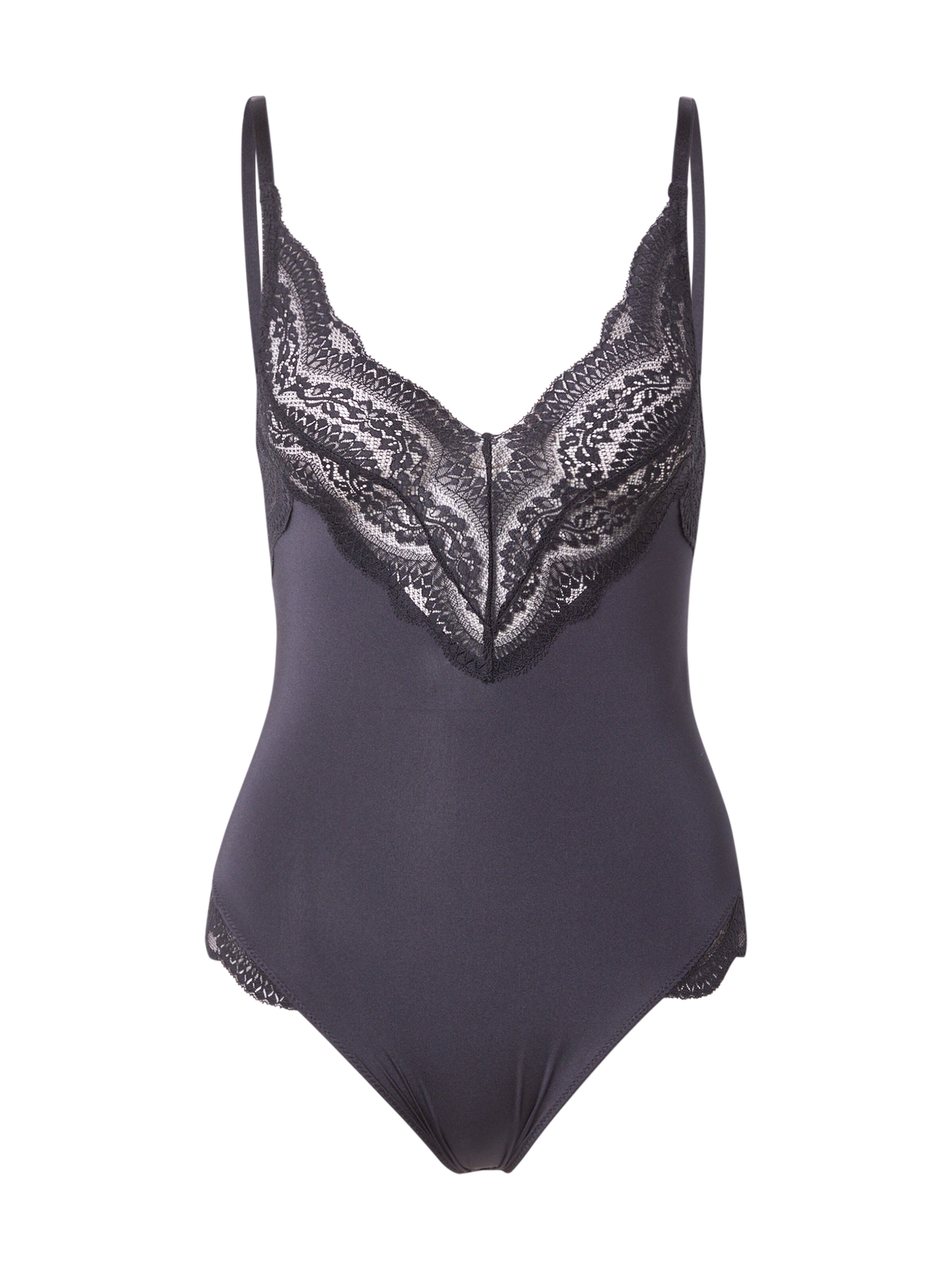 Hunkemöller Bodi 'Ashley', värv must: eest vaates