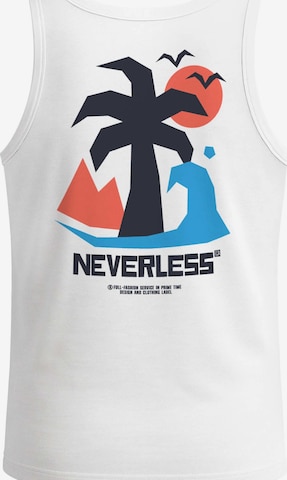 Neverless Shirt 'Beach Palm' in White: front