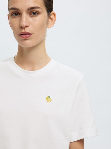 T-shirt SELECTED FEMME en blanc