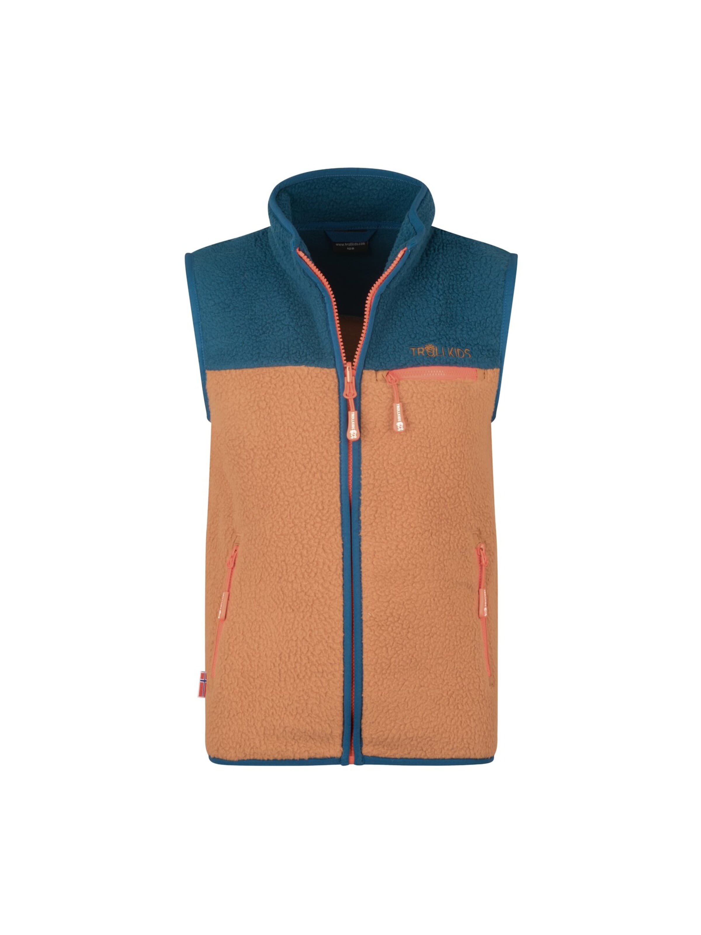 TROLLKIDS Fleece Jacket in Brown: front