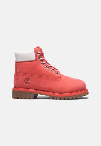 TIMBERLAND Lace-Up Ankle Boots in Red