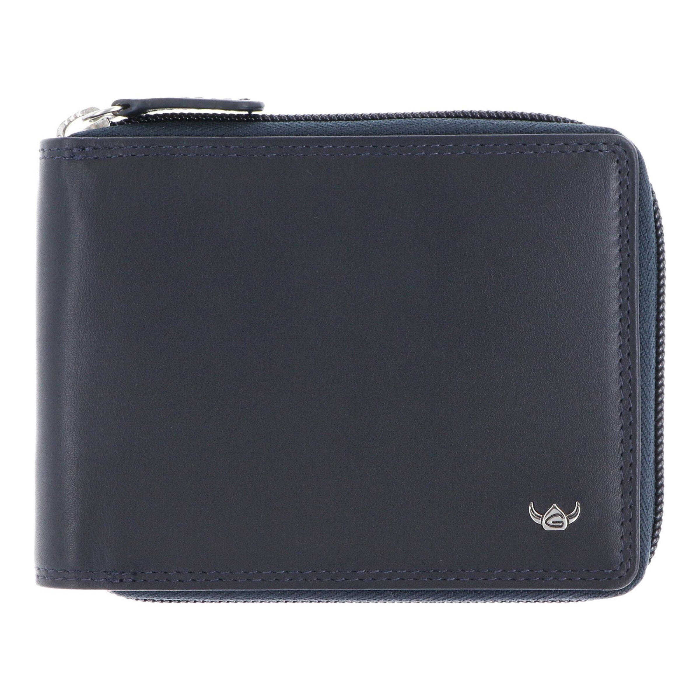 GOLDEN HEAD Wallet 'Polo' in Blue: front