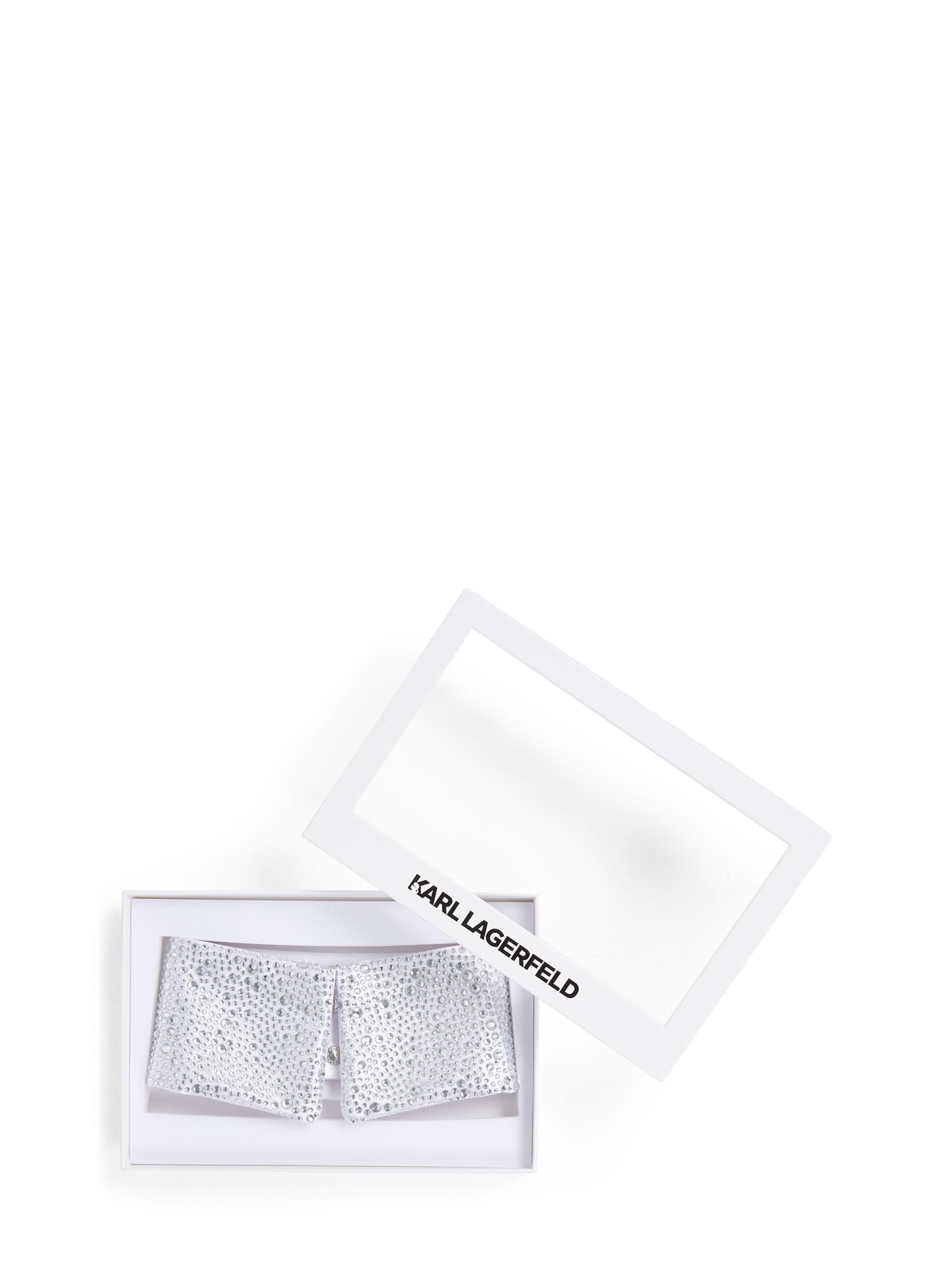 Karl Lagerfeld Límec ' STRASS-KRAGEN, HANDVERLESEN VON HUN KIM ' – bílá