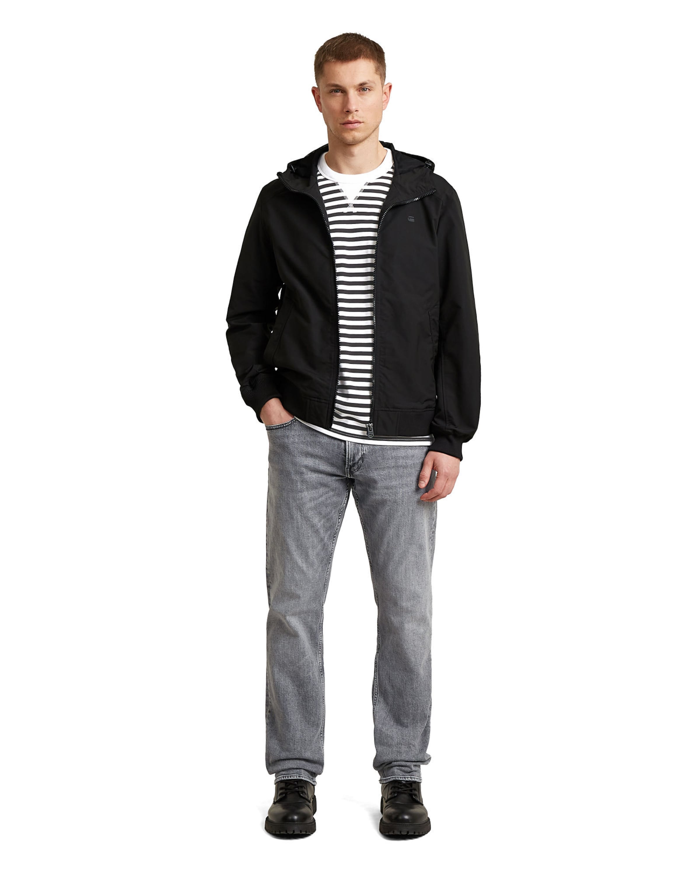 G-STAR Jackets-Jacket 'Track Hooded Jacket' in Schwarz