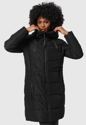 MARIKOO Wintermantel 'Natsukoo' in Schwarz: Vorderseite