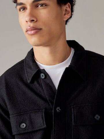 Next Regular fit Button Up Shirt in Black