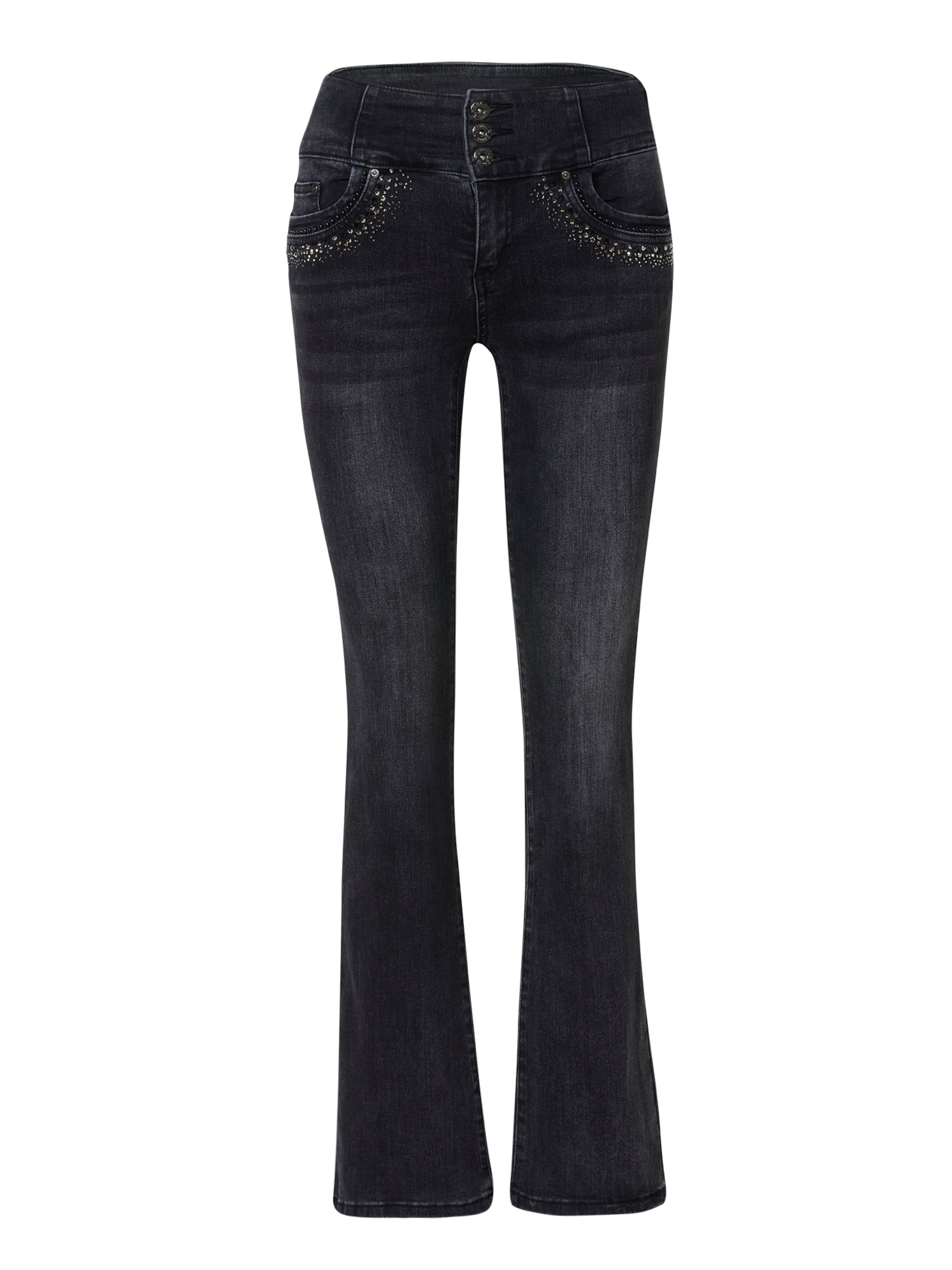 KOROSHI Bootcut Jeans in Schwarz: Vorderseite