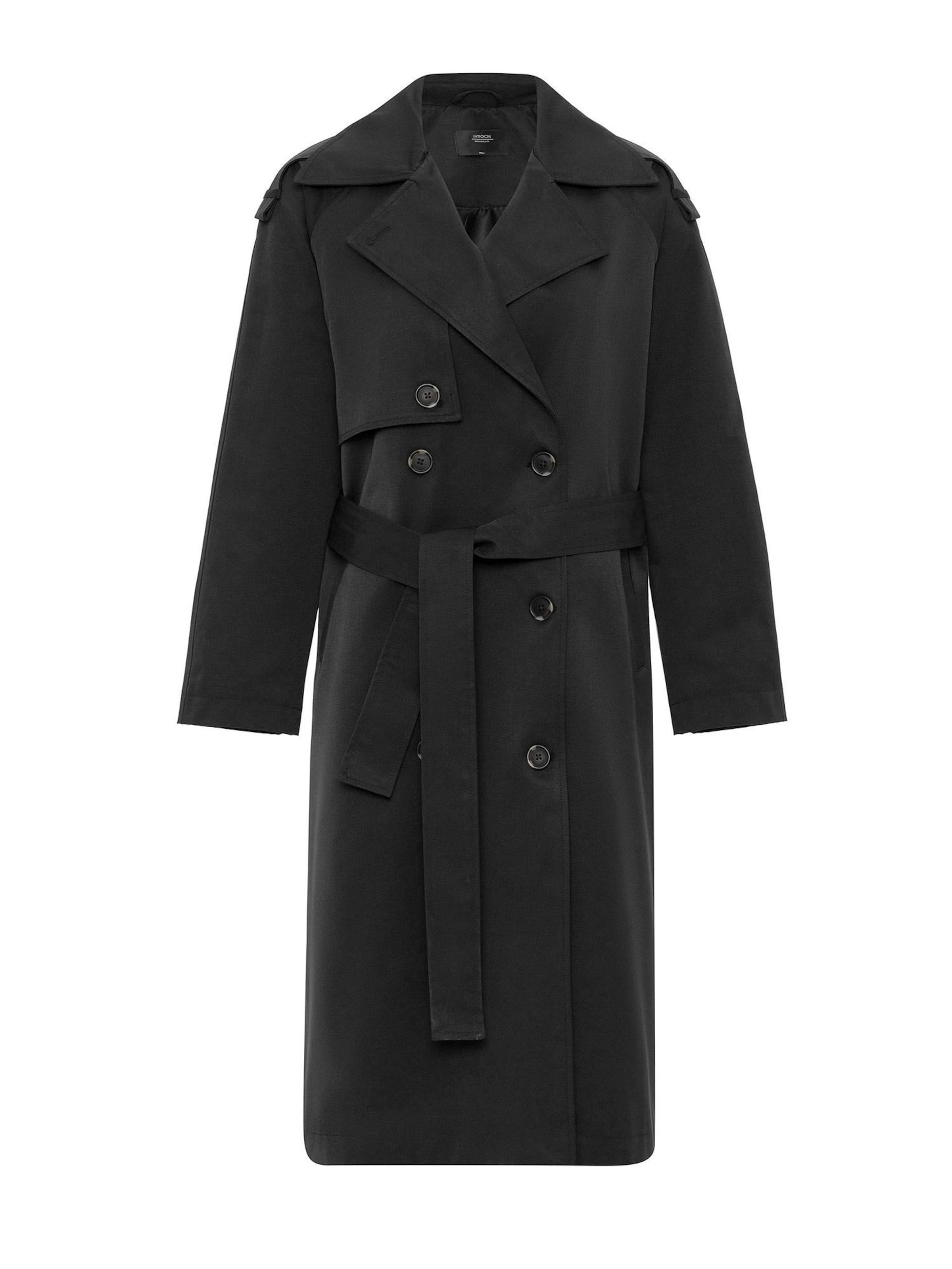 Antioch Płaszcz przejściowy w kolorze czarny: przód