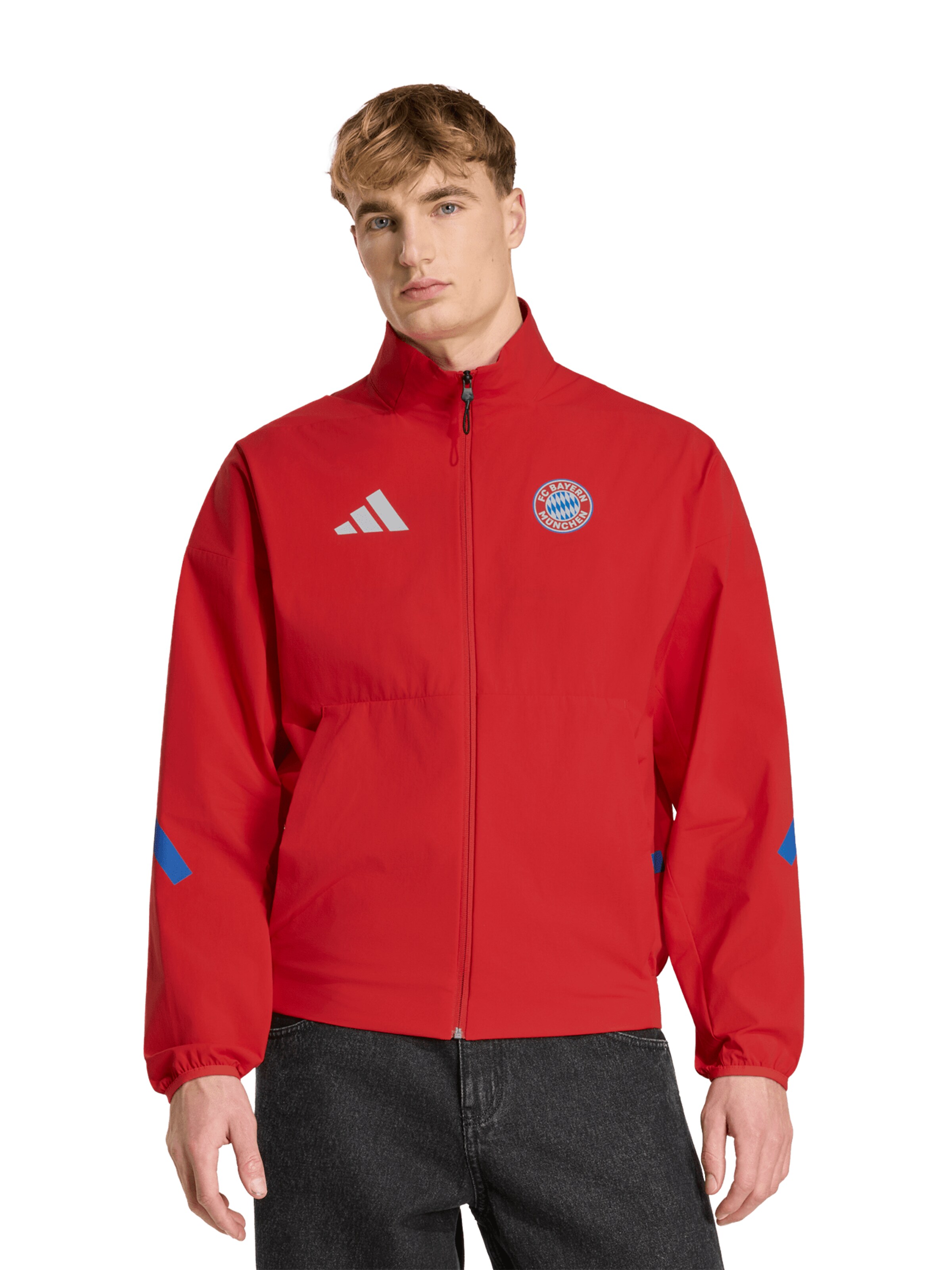 ADIDAS PERFORMANCE Athletic Jacket in Red: front