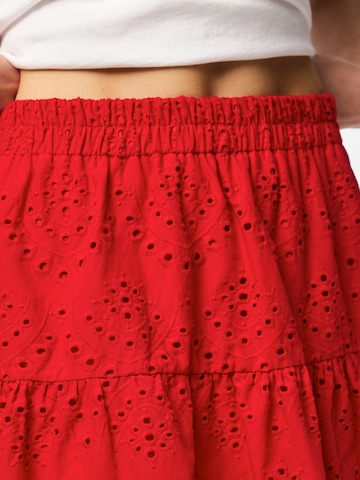 PIECES - Falda 'PCVILDE' en rojo