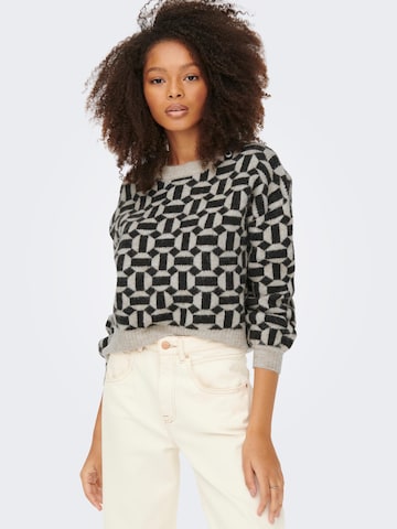 Pull-over 'Geo' ONLY en beige