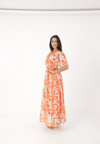 Elara Dress in Orange
