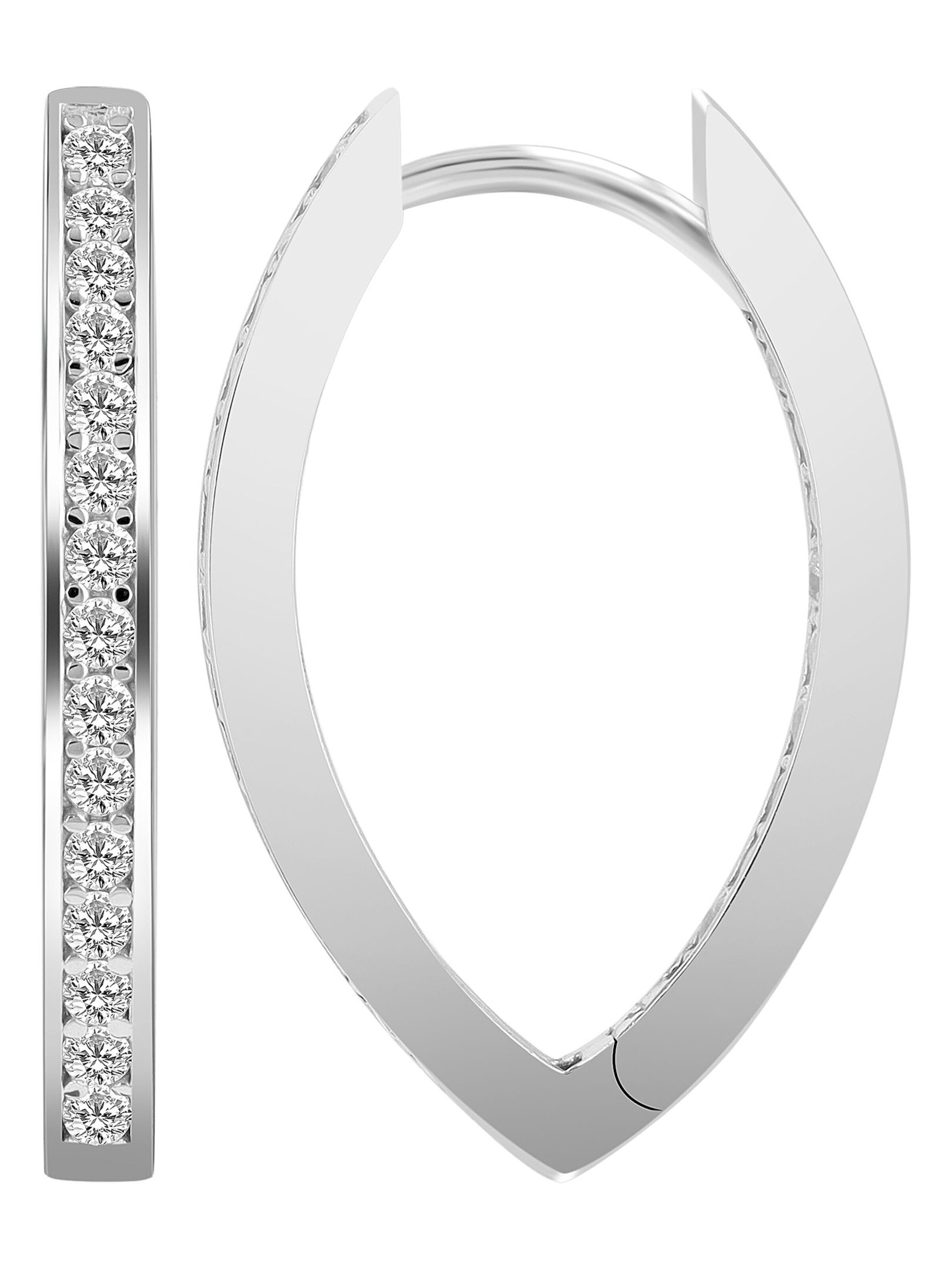 Akzent Earrings '"Avila" aus 925 Sterlingsilber, rhodiniert, langlebig' in Silver