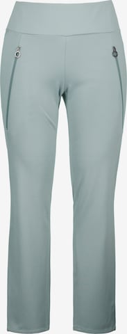 Ulla Popken Regular Pants in Green: front