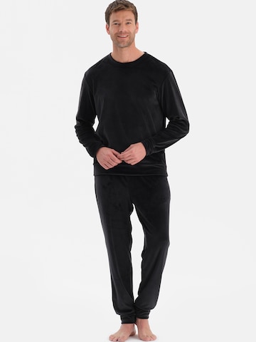 Dagi - Pijama largo en negro: frente