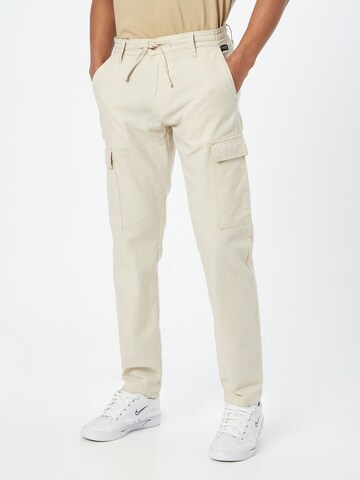 INDICODE JEANS Regular Cargo Pants 'Leonardo' in Beige: front