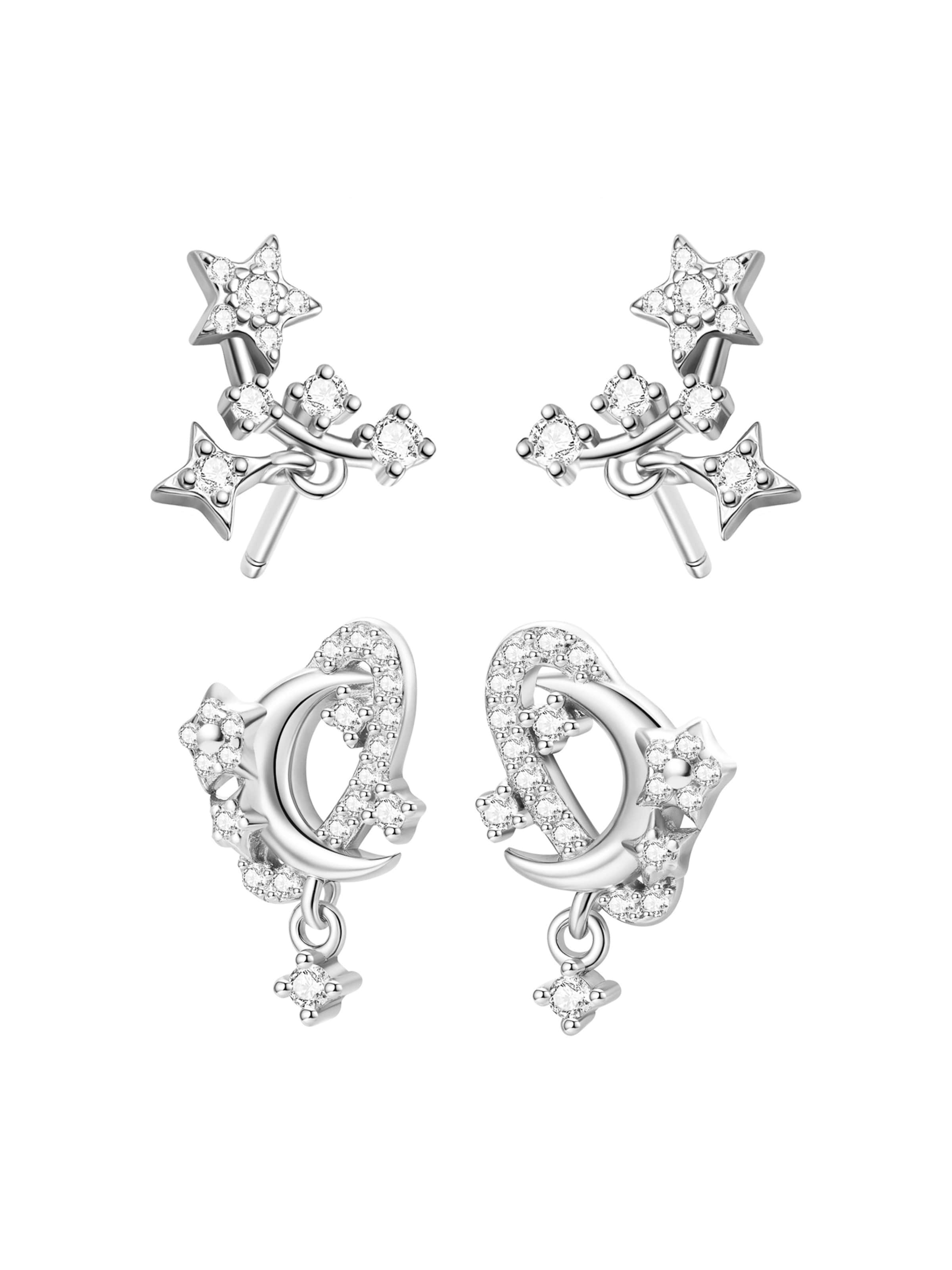 Orecchini 'Cosmic Shine' di Hey Happiness in argento