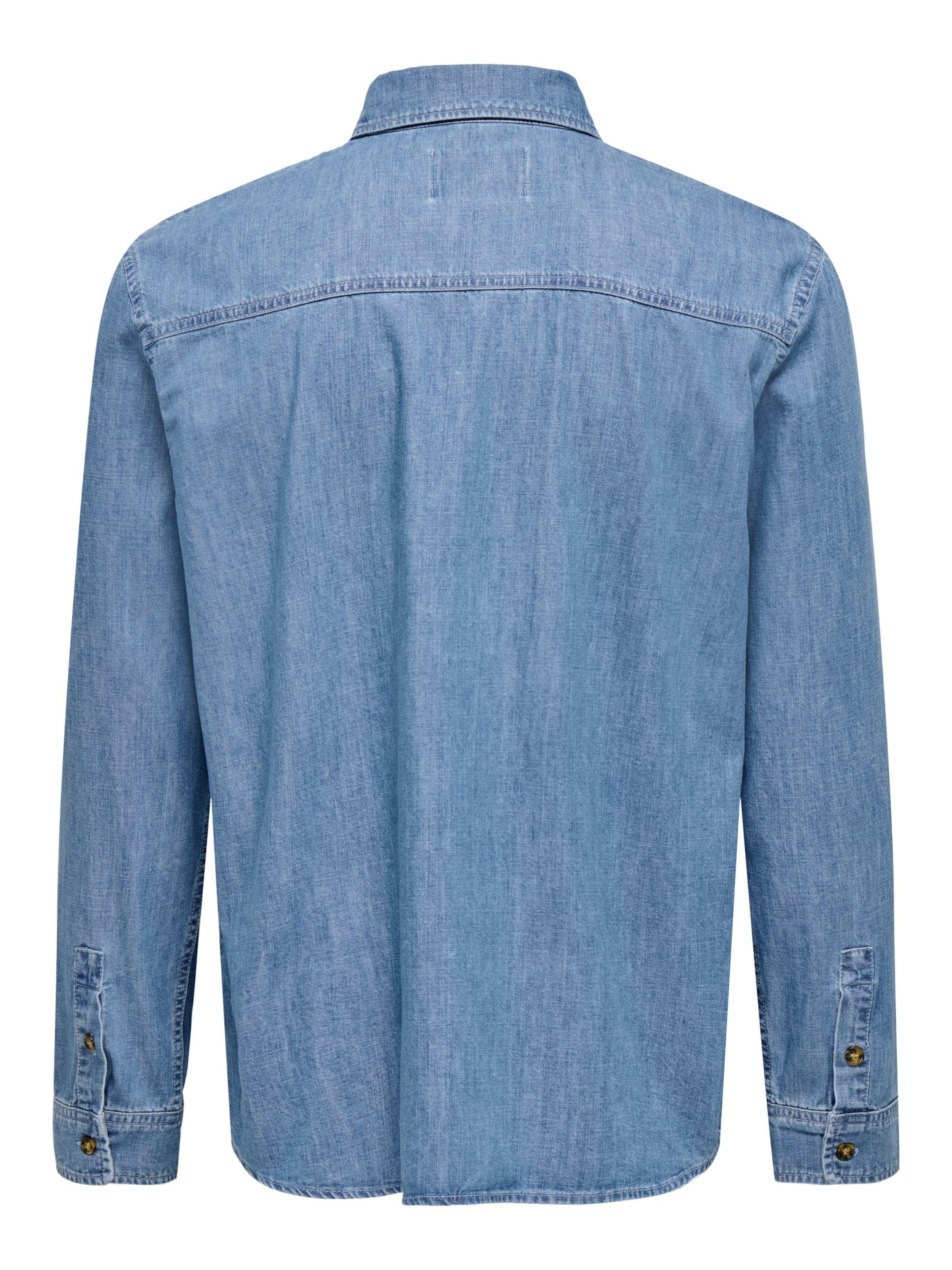 Only & Sons Regular fit Overhemd 'SEAN' in Blauw