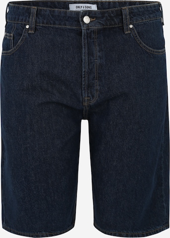Only & Sons Big & Tall Regular Shorts 'AVI' in Blau: predná strana