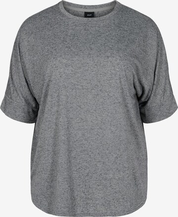 Zizzi Shirt 'CAAVA' in Grey: front