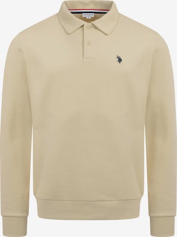 U.S. POLO ASSN. Sweatshirt in Beige: front